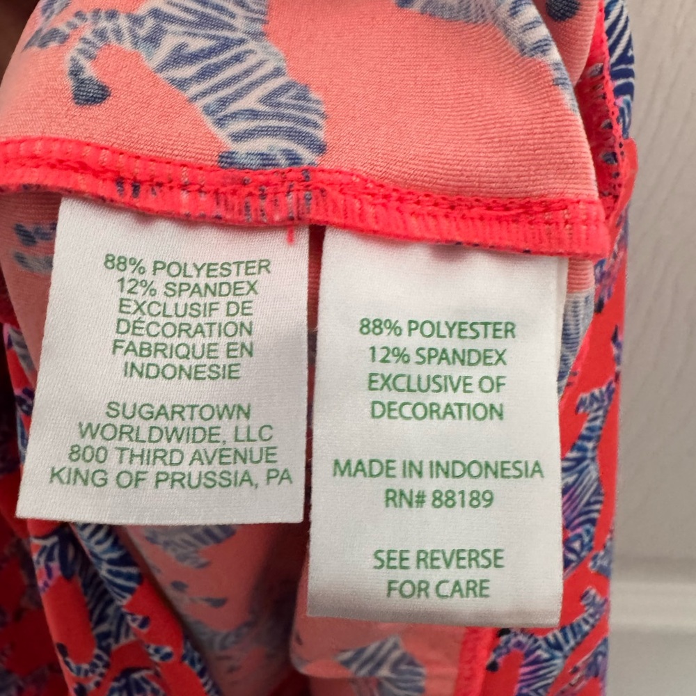Lilly Pulitzer Bowen Halter Top Picante Coral Heebee Zeebees Orange Zebra
S: XS - Picture 4 of 6